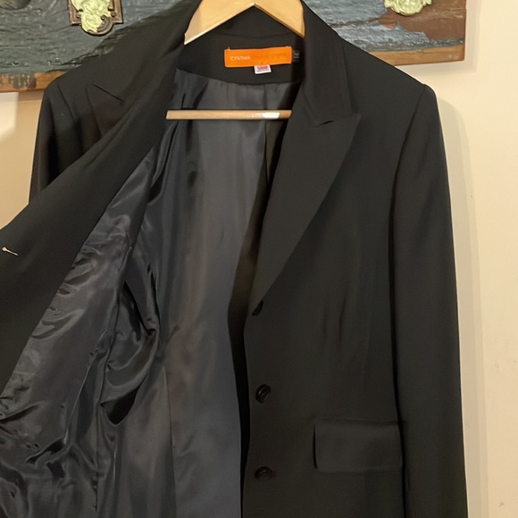 Cynthia Steffe Black Wool Blazer Size 14 - Picture 8 of 15